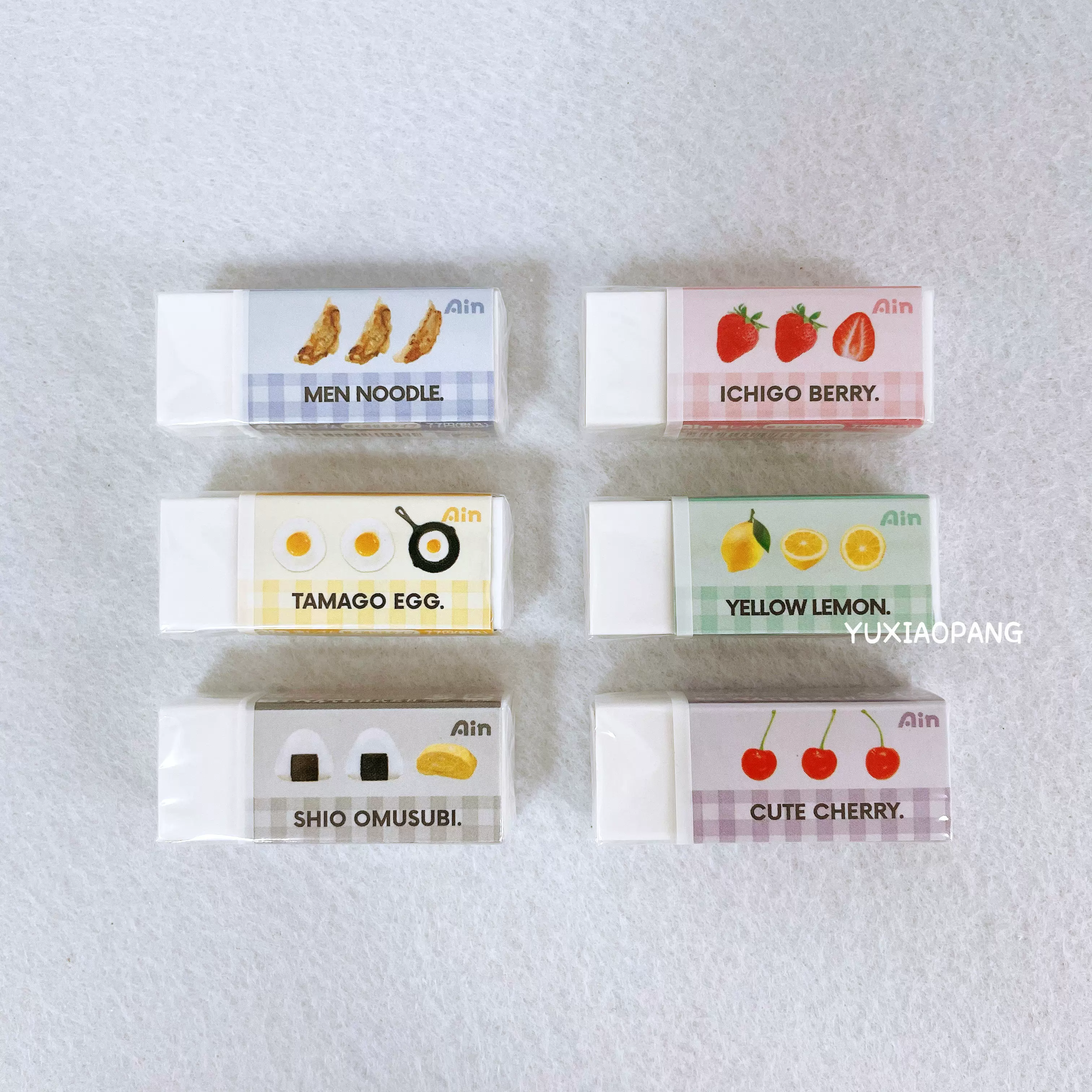 可爱食物水果限定 日本制 crux限量款ain轻质pvc橡皮擦好用干净