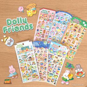 
Animal doll friends limited Japanese mind wave three-dimensional PVC bubble sponge sticker handbook material