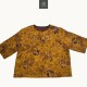 100%mulberry silk fragrant cloud veil, yellow loose temperament, age -reducing, silhouette, all -match seven -point sleeve female summer top
