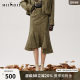 Answer to the fishtail skirt in autumn new product retro commuter style irregular wavy hem skirt 243MB1091