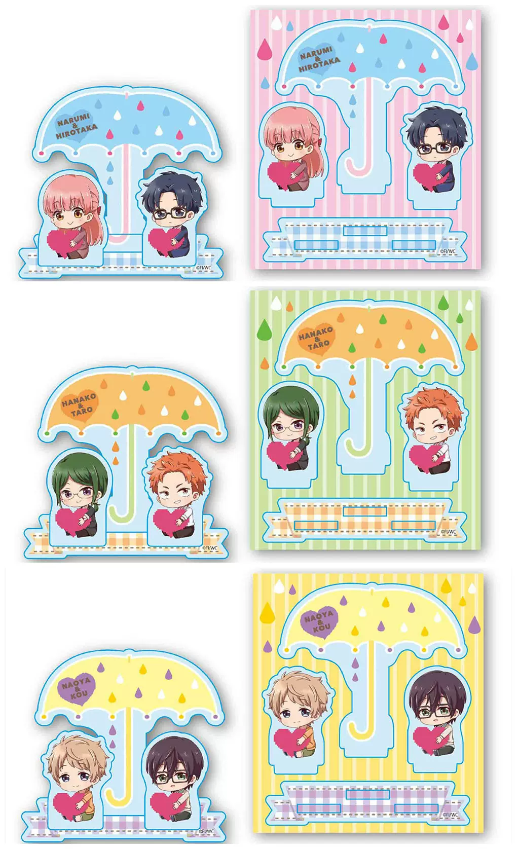 日版現貨宅男腐女戀愛真難雙人相合傘壓克力立牌