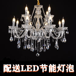New Simple Modern Crystal Chandelier European Style Wedding Led Candle Bedroom Dining Room Living Room Lighting Wholesale