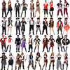 Halloween costume adult men and women cosplay masquerade show performance caribbean pirate captain clothes