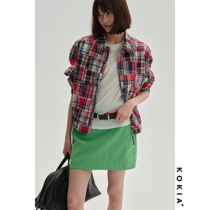 
KOKIA Indian embroidered pure hand-stitched Baijia cloth Madras craftsman patch Harrington jacket