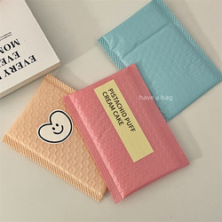 Korean Style ins Solid Color Small Bubble Bag, Simple Thickeneded Envelope Packaging Bag, Shockproof and Waterproof Small Parcel Express Bag