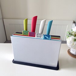 Export Single-Piece Double-J Kitchen Cutting Board Set, Antibacterial and Mildew-Resistant, for Cutting Vegetables and Fruits, with Integrated Storage