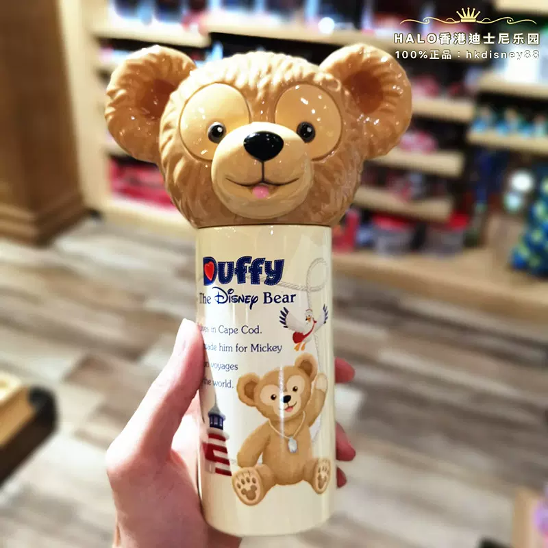 Disney 香港迪士尼乐园4d卡通大头直身保温杯携带水壶