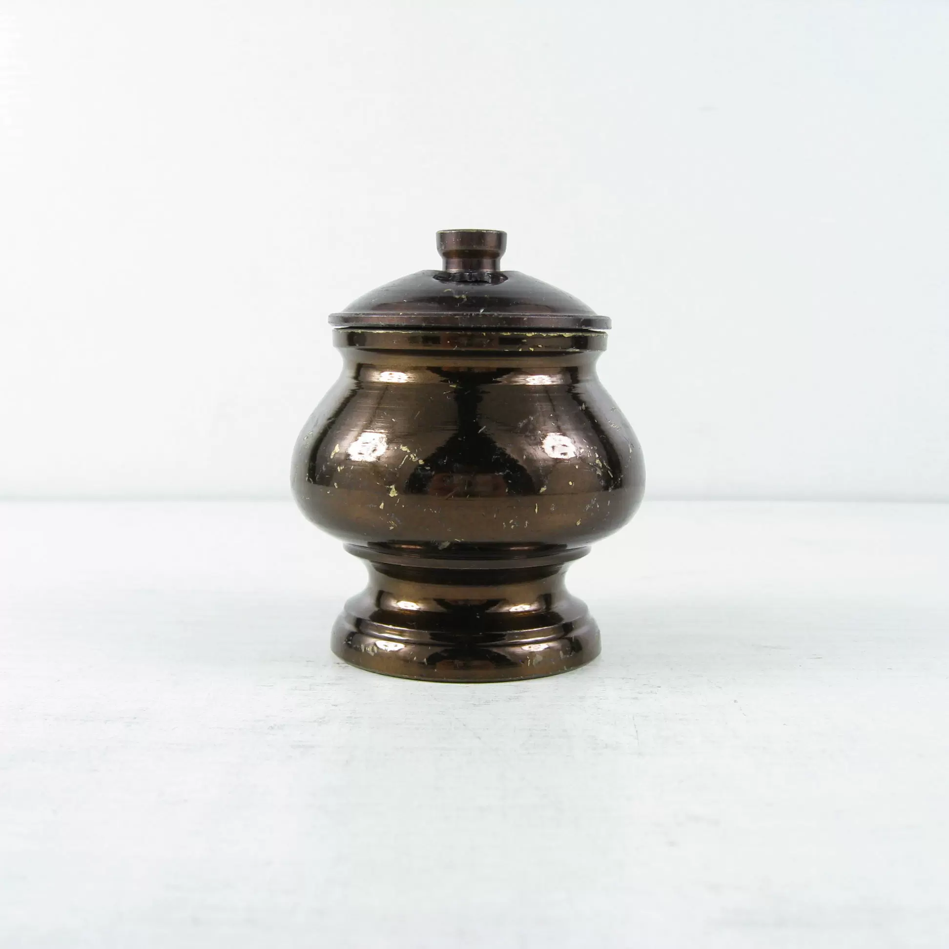 日本回流铜件旧器工艺品摆摄影古玩二手货铜香炉熏炉Ai32-Taobao