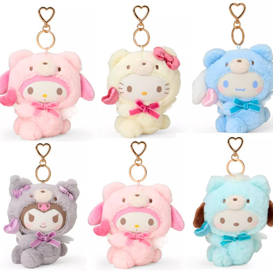 Domestic spot Japan Sanrio Angel Latte Bear Kitty Melody Plush Vinyl Pendant