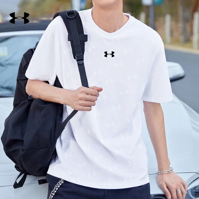 Under Armour UA футболка с короткими рукавами — новая мужская быстросохнущая одежда с полным принтом, одежда для бега, фитнеса