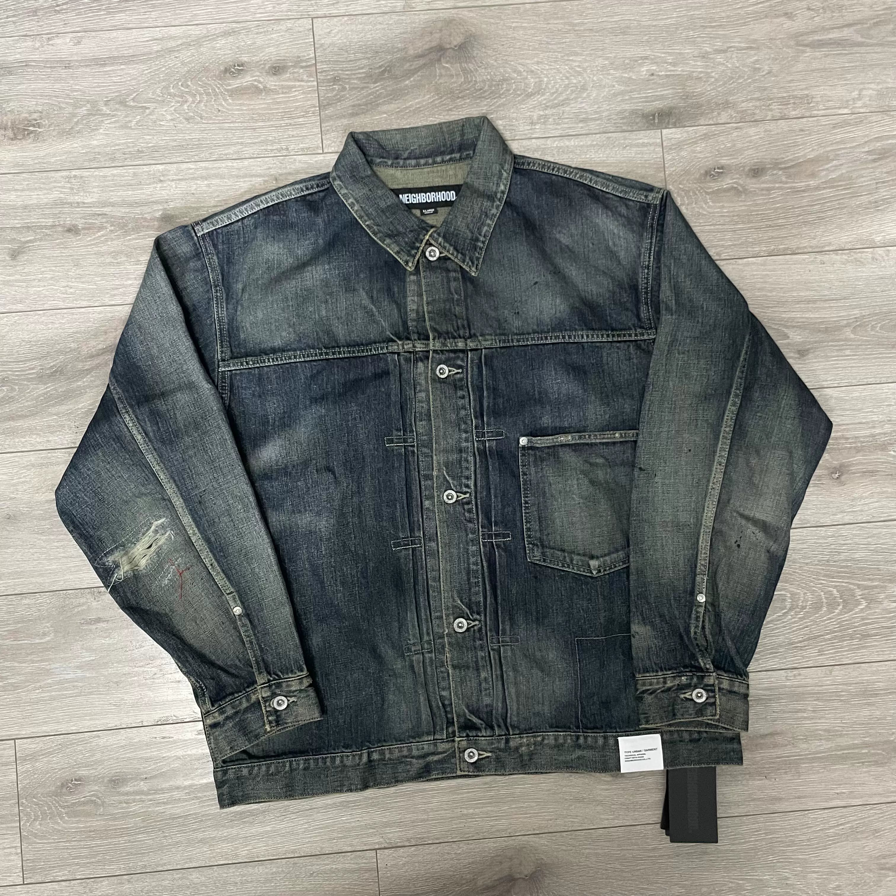 NEIGHBORHOOD SAVAGE DENIM TYPE-1 JACKET水洗牛仔夾克23AW-Taobao