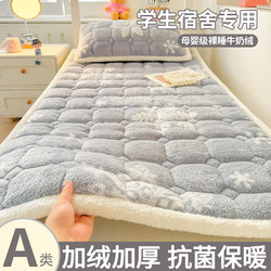 Milk Velvet Mattress for Dormitory Students, Single Size 90X190Cm, Plush Bed Pad, Fleece Bed Blanket, Thickened Bed Mattress