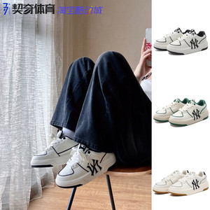 
MLB Korean Yankees senior shoes men and women board shoes couple retro thick sole height-enhancing white shoes 3ASXCA12N