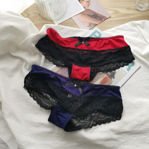 Outer*European and American sexy small -size underwear lace soft, breathable, comfortable, comfortable briefs bottom pants low waist
