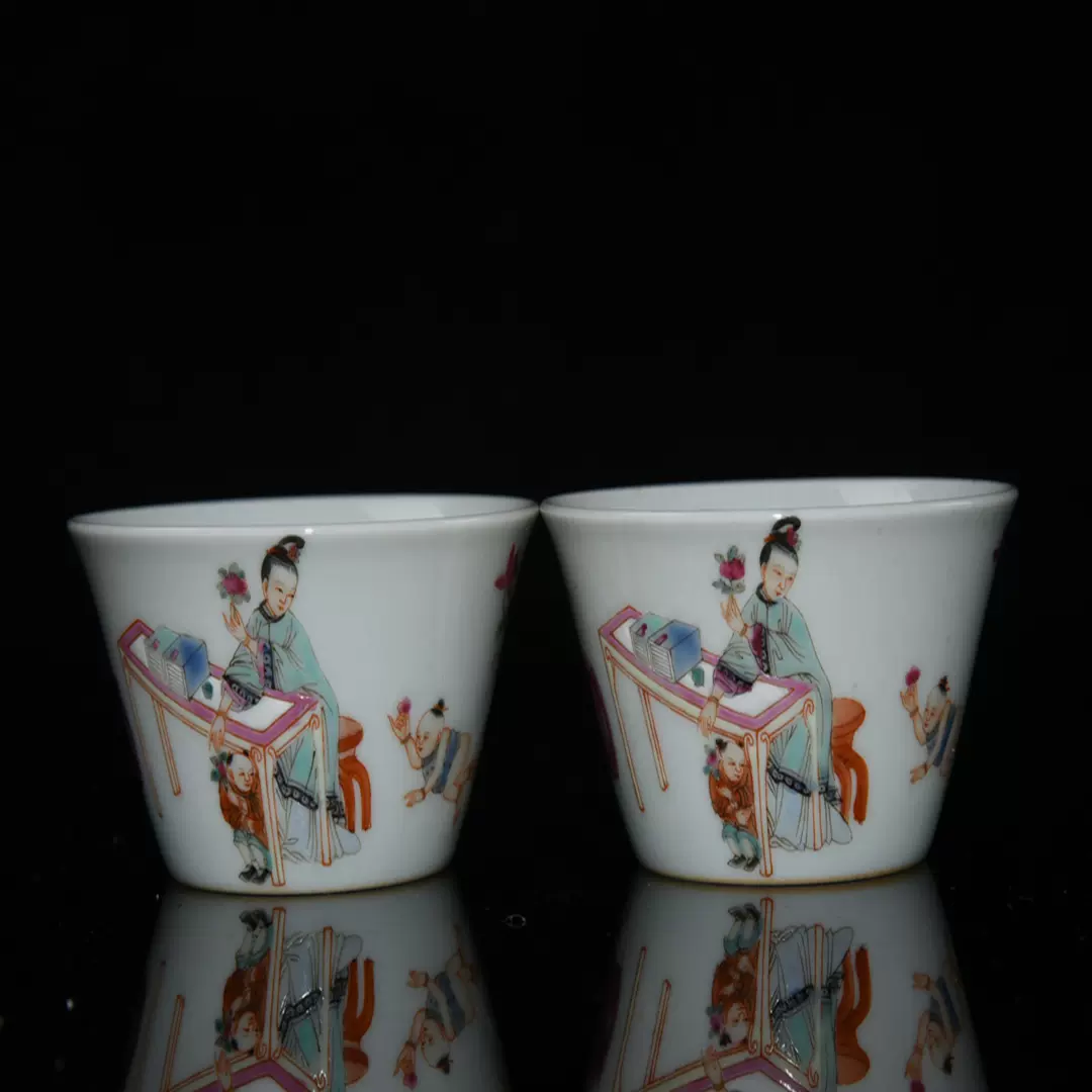 ◇貴重☆中国古美術品☆清時代☆中国龍紋金彩粉彩パンチボール☆17.5