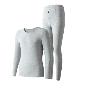 Brother Hua's thin men's and women's round collar pure cotton autumn clothes autumn pants spring and autumn hidden bottoming shirt middle youth warm underwear suit
