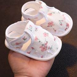 Baby Sandals for Girls in Summer, Soft-Soled, Non-Slip, Non-Falling, Suitable for Infants Learning to Walk, Spring and Autumn Shoes, 0-6-8-15 Months