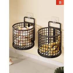 Onion, Ginger, and Garlic Storage Box for Home Kitchen, Wall-Mounted, No-Drill Storage Rack, Ginger and Garlic Storage Basket, Wall Hanging Basket