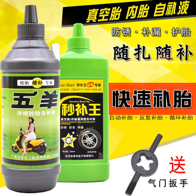 Electric vehicle tire selfreplenishing liquid vacuum tire tire repair