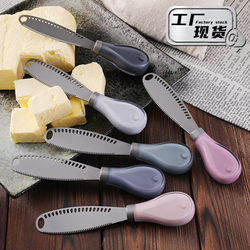 New Perforated Cheese Butter Knife Scraper Baking Tool Butter Spreader Stainless Steel Titanium-Plated Butter Cheese Knife