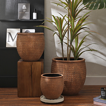 
Retro-style magnesium mud extra-large floor-standing flower pot