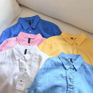 
[Relax and Comfortable] Old Money Classic Lapel Shirt Long Sleeve French Linen Shirt