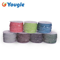 Three-Core Reflective Rope 2mm Paracord 50.16m ft Tent Rope Binding Woven Bracelet Belt Dog Leash