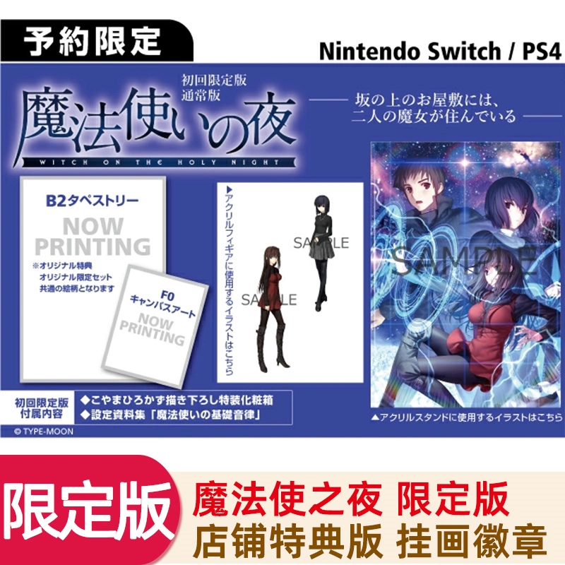 NS PS4 switch 魔法使之夜初回限定店铺特典版挂画徽章店特-Taobao