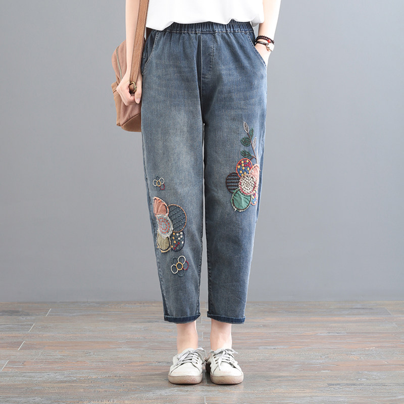 Boyfriend Pants Bordados Jeans Bordados JAZMIN CHEBAR – Market People