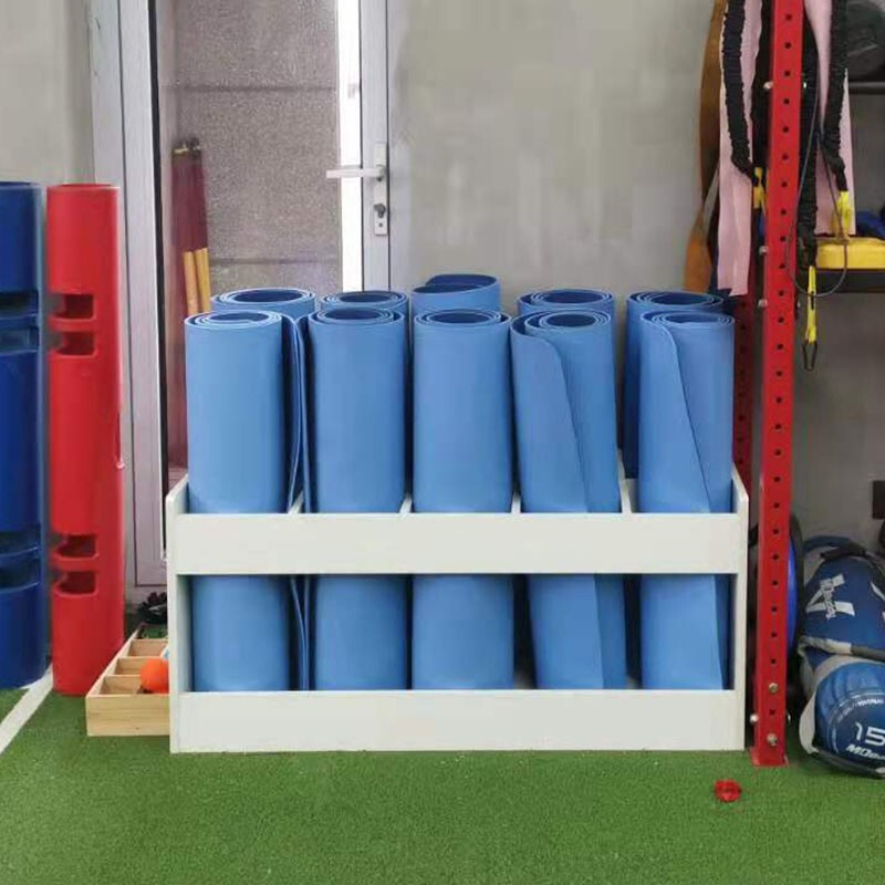 Wooden Yoga Mat Storage Rack - Modern Minimalist