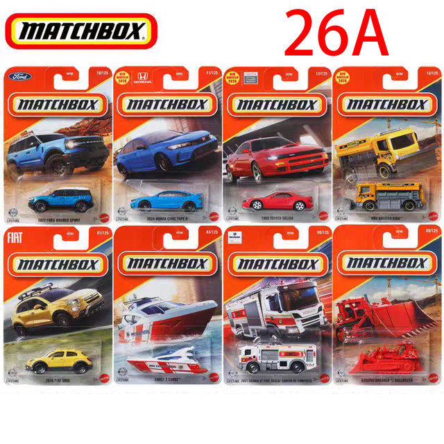Matchbox City Hero Alloy Car Children Racing Small Sports Car Engineering Vehicle 2025 New Batch