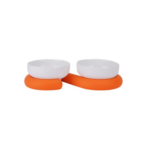 
Zeze Cat Bowl Ceramic Pet Bowl Protects Cervical Vertebra Dog Bowl Anti-Tip Cat Food Drinking Water Double Bowl Pet Supplies