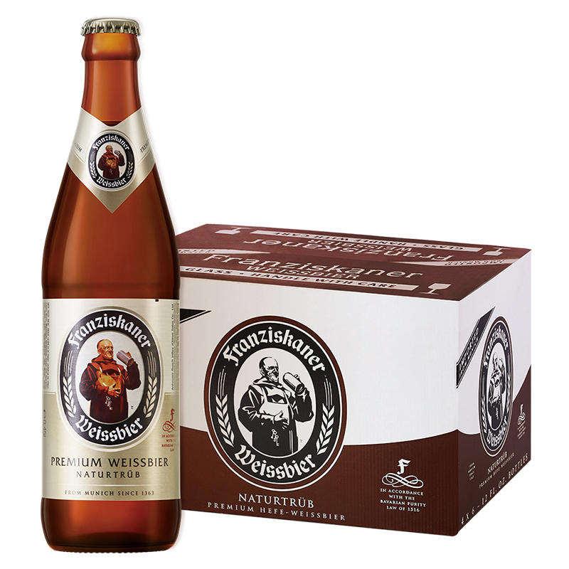 Franziskaner 范佳乐 德国小麦白精酿啤酒 450ml*12瓶    67元（88元，反21猫超卡，多重优惠） 