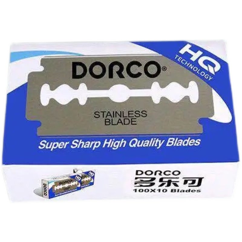 Longjue Stainless Steel Double-Sided Razor Blades - 100 Pack