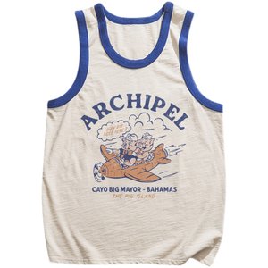 Xie Xianshou, European and American retro sports vest men's beautiful cartoon nostalgic cotton sleeveless shoulder sweat vest tide brand