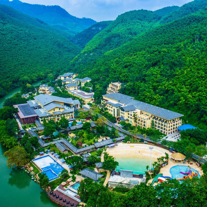 【重庆统景温泉自驾游】统景两江假日酒店住宿1晚含早+双人单次温泉票