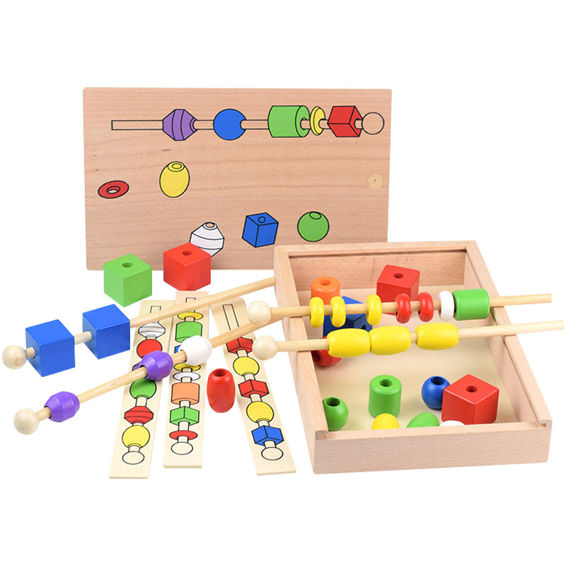 Montessori Bead Box Puzzle - Wooden Early Learning Toy for Toddlers