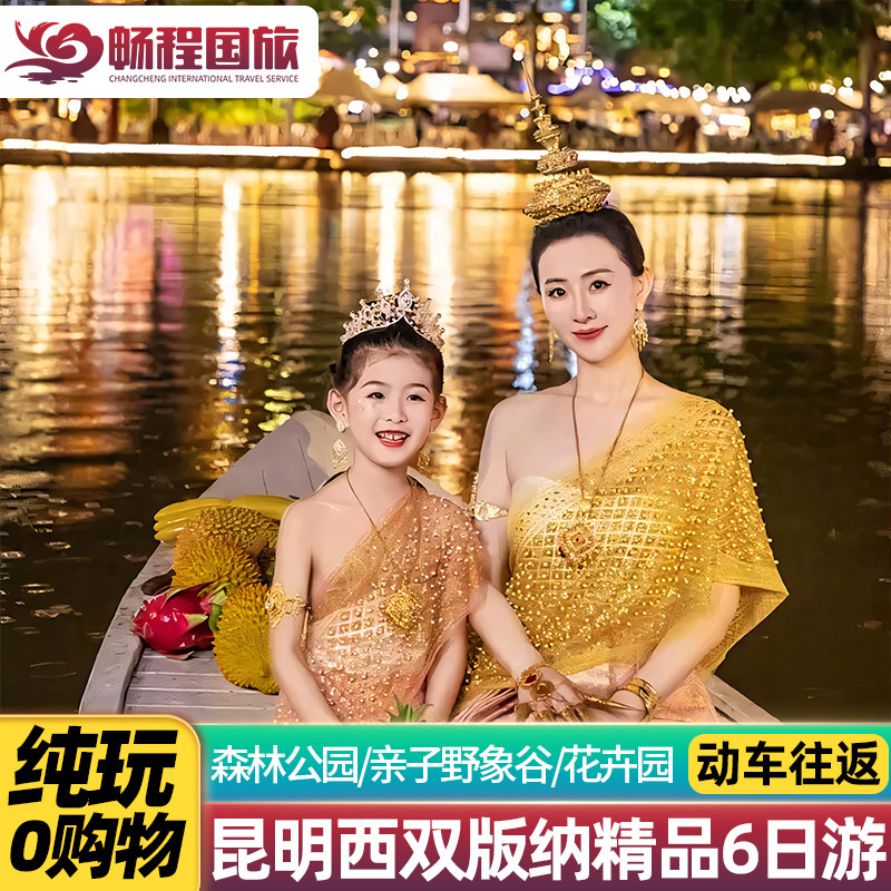 【纯玩零购物】云南旅游昆明西双版纳曼听公园野象谷6天5晚跟团 - 定制游预订