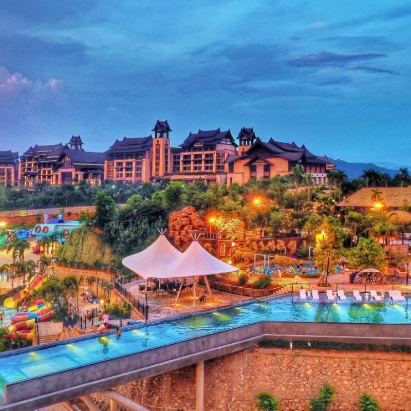 清远佛冈熹乐谷温泉酒店双人自助早餐+双人晚餐2天1晚套餐 - 定制游预订