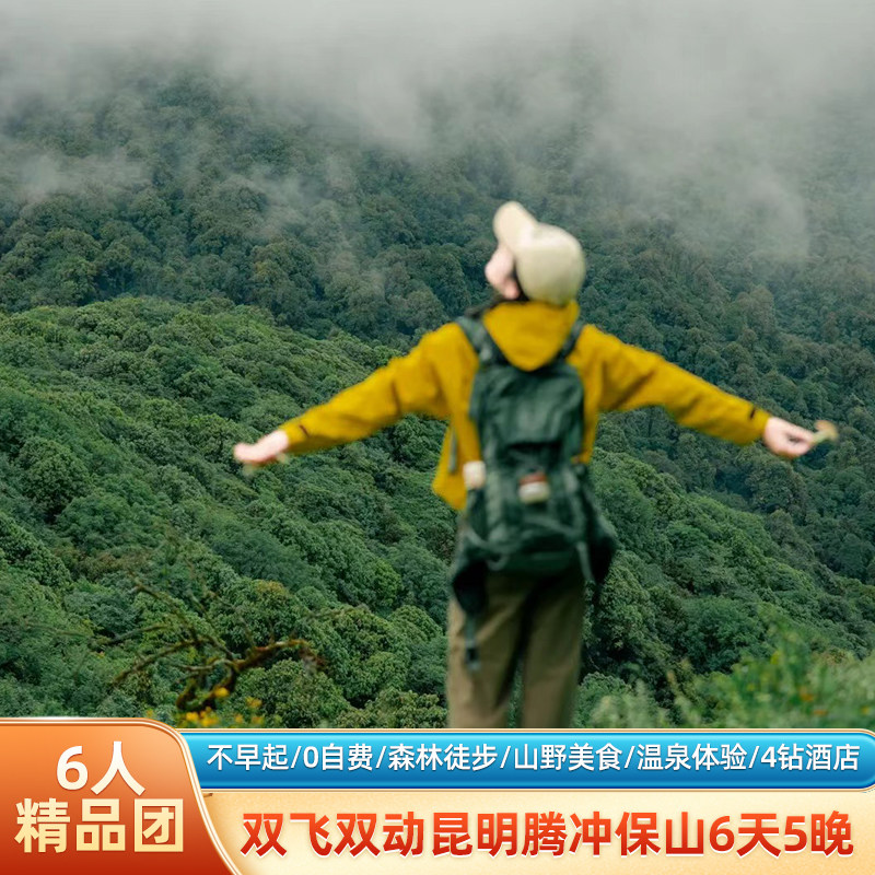【徒步专业向导】6人昆明腾冲保山6日温泉+山野美食跟团游云南 - 定制游预订