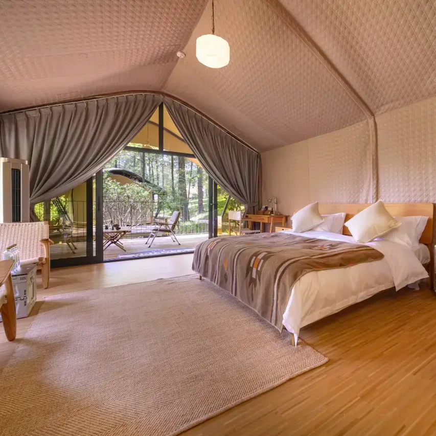 【周五不加价】安吉九亩松风帐篷酒店1晚含早+温汤+骑 马篝火手工旅拍