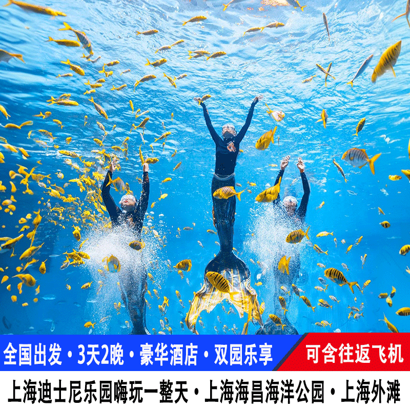 飞机上海迪士尼旅游3天2晚上海海昌海洋馆跟团游双园乐享/5钻酒店 - 定制游预订