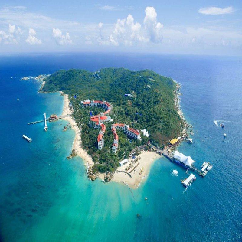 三亚蜈支洲岛珊瑚酒店+天成中央海岸海景酒店 丨园景房+全海景房 双早丨蜈支洲岛门船票