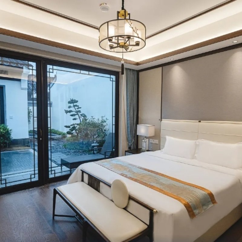 【中式庭院私汤】三里畈·蓝城桃花源温泉合院丨庭院私汤丨一院一户一汤池