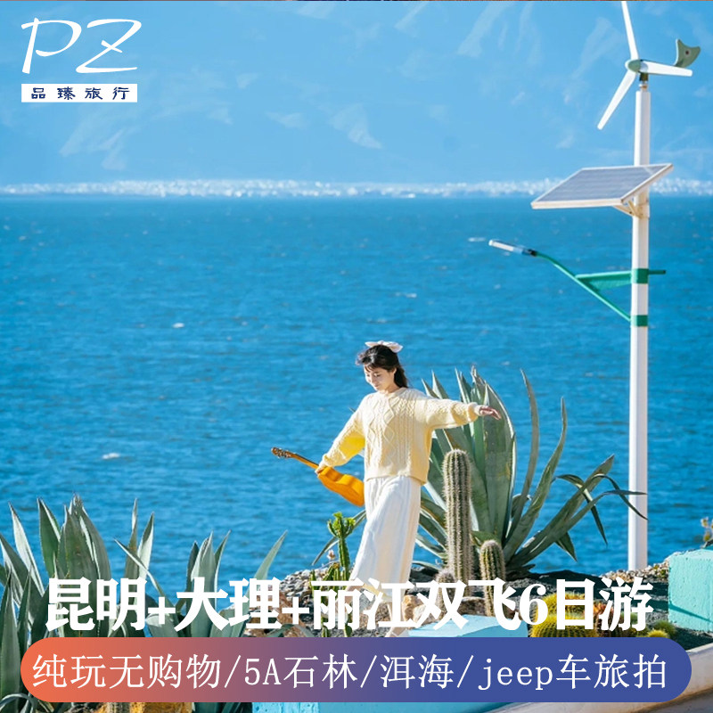 6天5晚纯玩跟团游| 云南旅游昆明大理丽江洱海石林大理古城洱海 - 定制游预订