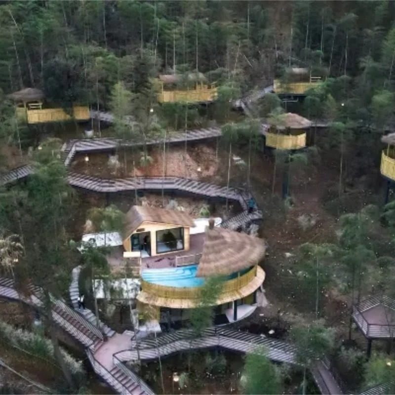 【温泉hua雪】安吉竹仙湖君澜庄园2晚+双早+竹林汤泉+双人正餐+下午茶抵金券+汉服体验