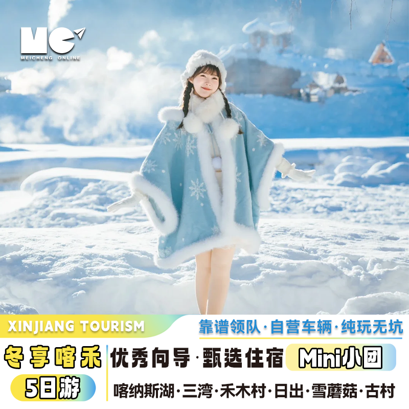 1+1/商务舱2-6人新疆冬季北疆喀纳斯三湾禾木白哈巴5天4晚跟团游 - 定制游预订