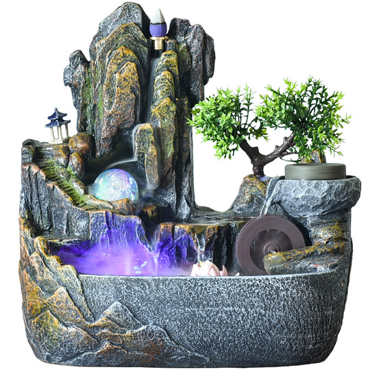 卓上噴水 デスクトップのシンプルな循環水工芸品、クリエイティブな