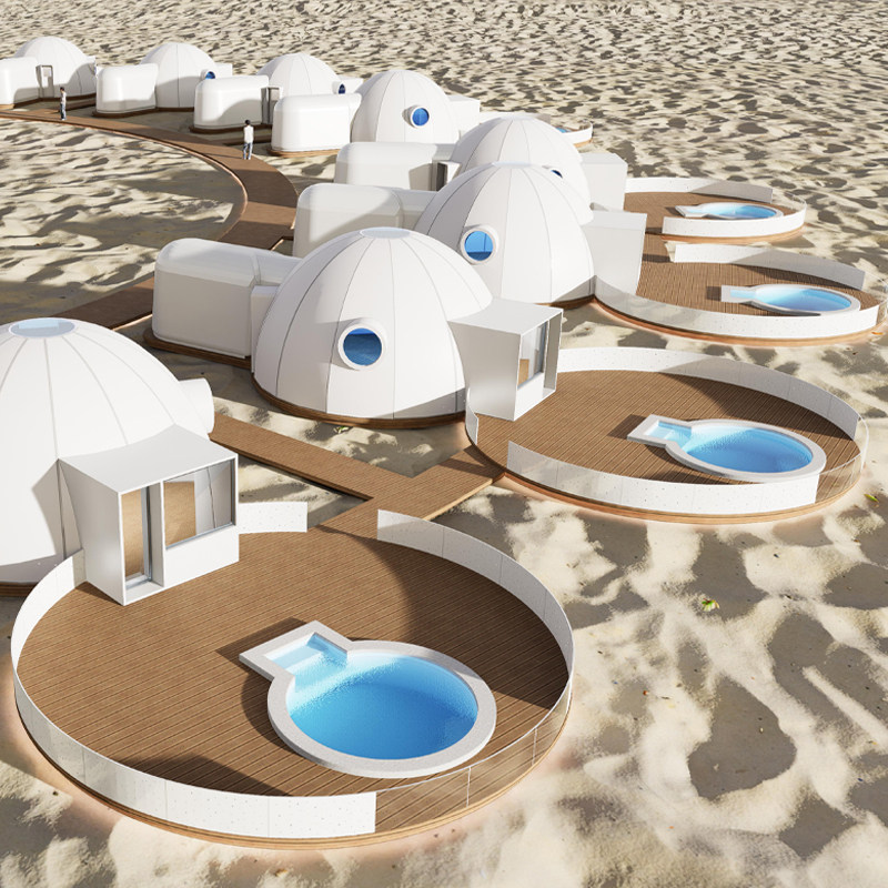 【沙海观星】沙漠星星酒店沙景房/七号星空莲花帐篷/火星基地未来舱2天1晚含双人早晚餐