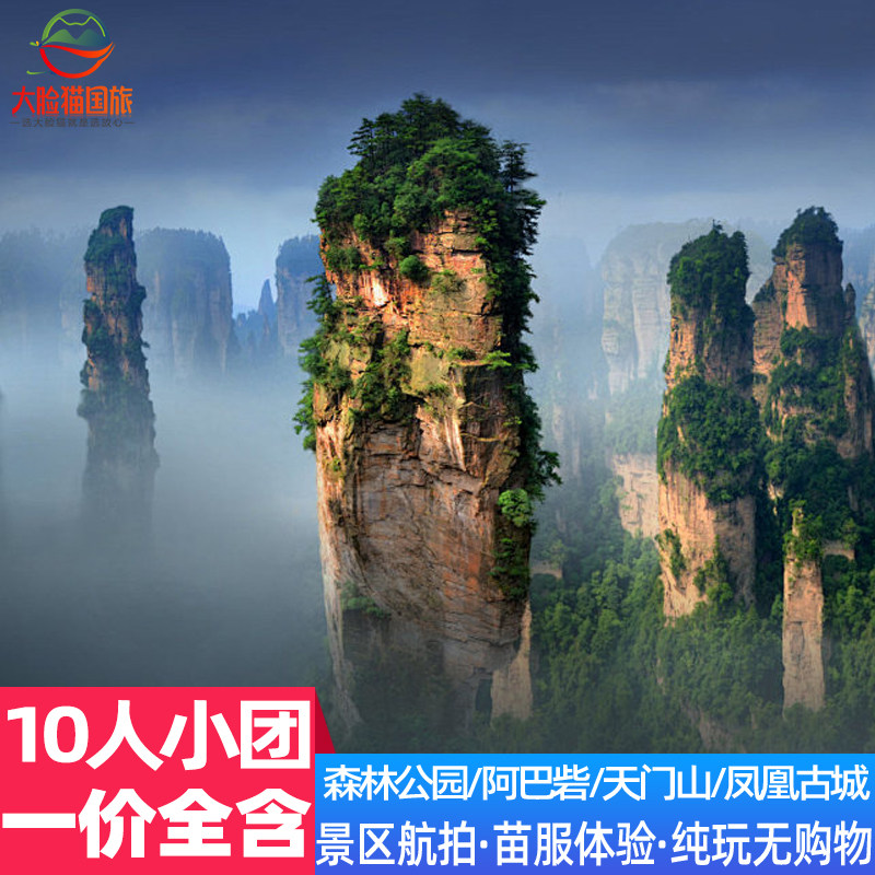 10人小团 一价全含 张家界旅游5天4晚跟团天门山森林公园凤凰古城 - 定制游预订